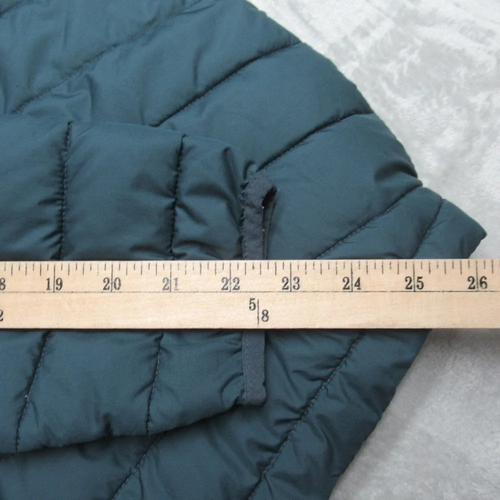 Columbia Jacket Men Medium Blue Green Insulated Quilt Light FullZip Puff Thermal